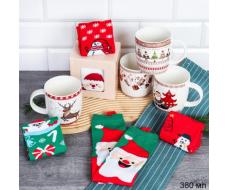 Подарочный набор Кружка 380 мл+ носки / XP006-380 / в подарочной упаковке /АКЦИЯ Новогодний