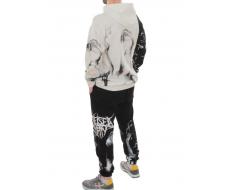 2608/7325 WHITE/BLACK Костюм спортивный мужской (75% хлопок, 20% полиэстер, 5% спандекс)
