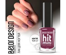 BelorDesign Лак для ногтей Mini HIT тон 037 винный 6мл
