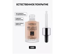 Тональная основа HD Liquid Coverage Foundation, 020 Rose Beige розовый беж, 30 мл