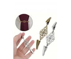 1pc Retro Sweater Clip, Geometric Hollow Out Style Duck Clip Brooch Pin, For Cardigans, Shawls, Clothes SKU: sc2307296787876665