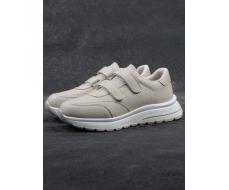 03-YH516-2 DK. BEIGE Кроссовки женские (натуральная кожа)
