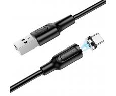 Кабель USB - Type-C Borofone BX41 Amiable магнитный 100см 2,4A (black)