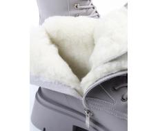 04-PAX86-5Z LT. GRAY Ботинки зимние женские (натуральная кожа, 100% шерсть)