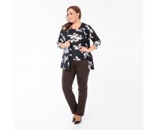 Костюм, трикотаж, блуза, кардиган, черный#2191/009-023-487/Черный