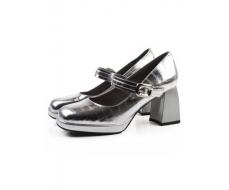 06-A126A-749C GREY/SILVER Туфли женские (натуральная кожа)