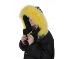 3072 BLACK Пальто зимнее пуховое женское (пух)