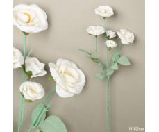 Цветок искусственный БЕЛЫЙ 62 см / ZHQ-6 /уп 200/ 5 цветков