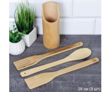 Лопатки в тубе 3 предмета из бамбука / ВT4 /уп 100/