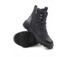 05-AW1008-6M DK. BLUE Ботинки зимние мужские (натуральная кожа, натуральный мех)