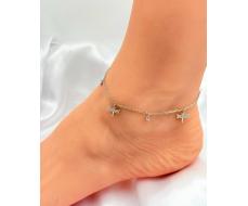 Браслет на ногу Серебро 925 пробы d05