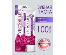 Зубная паста VECTOR LIFE ПРОФИЛАКТИКА ВОСПАЛЕНИЯ ДЕСЕН с живицей и розмарином Крымский травник