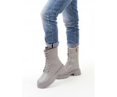 04-PAX86-5Z LT. GRAY Ботинки зимние женские (натуральная кожа, 100% шерсть)