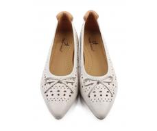 06-7388-66R GRAY/BEIGE Туфли летние женские "Лодочки" (натуральная кожа)