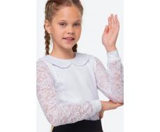 Артикул: HFVT262 Блузка для девочки с длинными рукавами из кружева Happy Fox