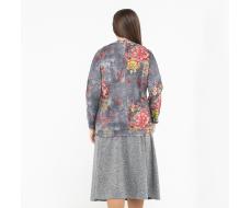 Костюм, туника, юбка , серый#620/009-029-543/Серый