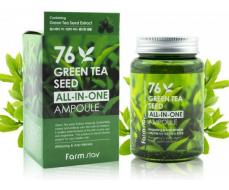 РАСПРОДАЖА!!! СРОК ДО 10.2024!!! FarmStay Многофункциональная ампульная сыворотка с зеленым чаем Green Tea All-In One Ampoule, 250 мл