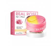 SADOER Гидрогелевые патчи от мимических морщин REAL ROSE с экстрактом розы