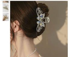 Rhinestone Butterfly Design Hair Claw SKU: sc2304309010121303