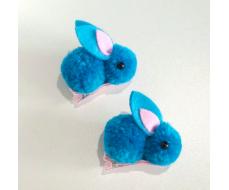 2 шт Women's Hair Accessories Cute Plush Ball Rabbit Alligator Hair Clip Girl's Hair Clip SKU: sc2312115505244201