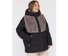 M-8869 BLACK Куртка зимняя женская (150 гр. холлофайбер)