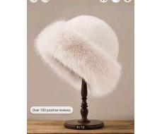 Women's Luxurious Faux Fur Hat, LargeSize With Thick Faux Fox Fur Trim, WarmEar Protection, Versatile WinterAccessor Fleaant Gift For Festivals