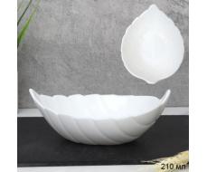 Салатник 210 мл 140 мм розетка Лист белый HW55 (white) /уп 6/72/