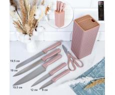 Набор кухонных ножей на подставке 7 предметов / YX-170 /уп 20/