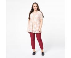 Комплект, брюки, блуза, кардиган, бордовый, бежевый #2067/009-015-851/Бордовый/Бежевый