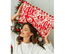 Наволочка с помпонами