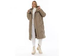 A621 BEIGE Пальто зимнее женское (200 гр. холлофайбер)