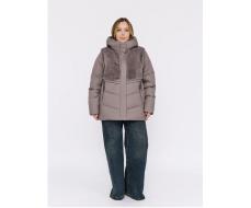 M-8869 GRAY Куртка зимняя женская (150 гр. холлофайбер)