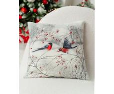 Наволочка с красными бусинами