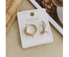 Серьги коллекция Xuping покрытие позолота вставка фианиты