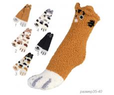 Носки женские флисовые р. 35-40 новогодний / MNZ-19 / ОДНА ПАРА (1)