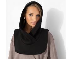 Капор-капюшон из хлопка Слишком модно не бывает (чёрный)