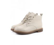01-XKL24-056R BEIGE Ботинки демисезонные женские (натуральная кожа, байка)