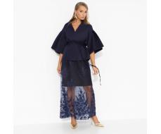 Костюм с юбкой нарядный Очарование момента (фантазия, 2 в 1, с поясом)