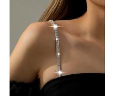 Бретели блестящие со стразами для бюстгальтера, Комплект 2 штуки.