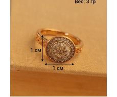 Кольцо 17 р ювелирная бижутерия коллекция Дубай вставка фианиты цвет прозрачный