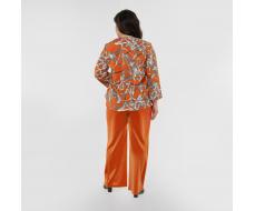 Костюм, текстиль, туника, брюки, терракотовый#500/009-031-376/Терракотовый