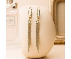 Серьги висячие цепочки ювелирная бижутерия коллекция Xuping покрытие позолота