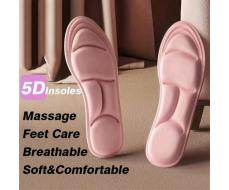 1Pair 5D Memory Foam Sport Massage Insoles, Deodorant Breathable And Soft Cushion, For Feet Care Orthopedic Insoles