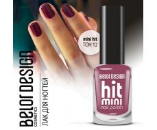 BelorDesign Лак для ногтей Mini HIT тон 012 малиновый 6мл