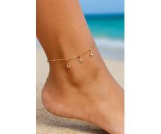 Браслет анклет на ногу коллекция Xuping покрытие позолота