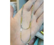 Цепь серебро 925 пробы, родирование и золочение