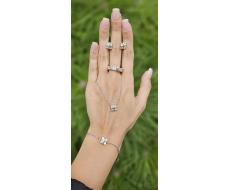 Комплект из серебра 925 пробы, с цепью