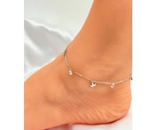 Браслет на ногу Серебро 925 пробы d05