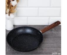 Сковорода 24х5 см антипригарное гранит индукция ручка Soft Touch / RSD-42 /уп 24/ 0,625 716114