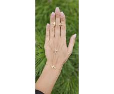 Комплект из серебра 925 пробы, с цепью и кольцом